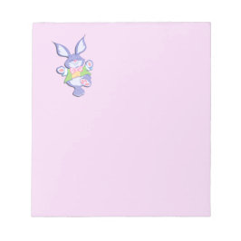 Dansande lila påskharen anteckningsblock