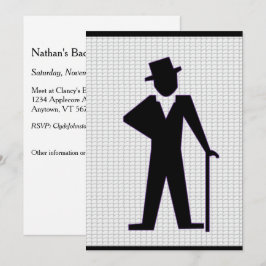 Dansande man Anpassningsbar Sjungkarlsfest Inbjuda Inbjudningar