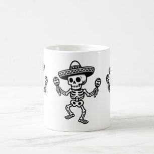 Dansande Mexikansk Skelett Kaffemugg