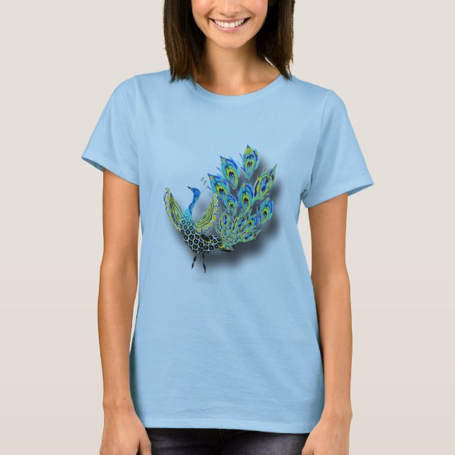 Dansande påfågel tee shirt (Framsida)