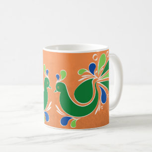 Dansande påfåglars mugg