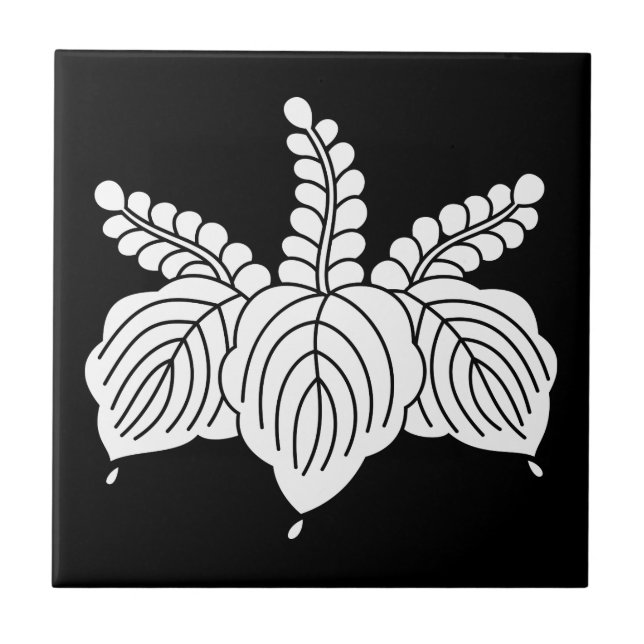 Dansande paulownia kakelplatta (Framsidan)