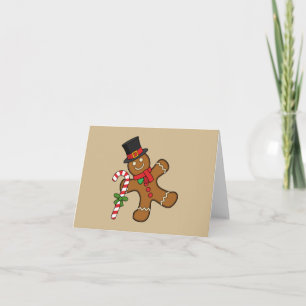 Dansande pepparkaksgubbe kort