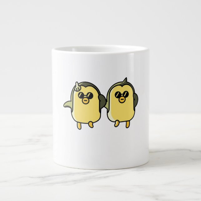 Dansande pingviner jumbo mugg (Framsidan)