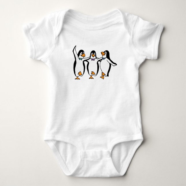 Dansande pingviner t-shirt (Framsida)