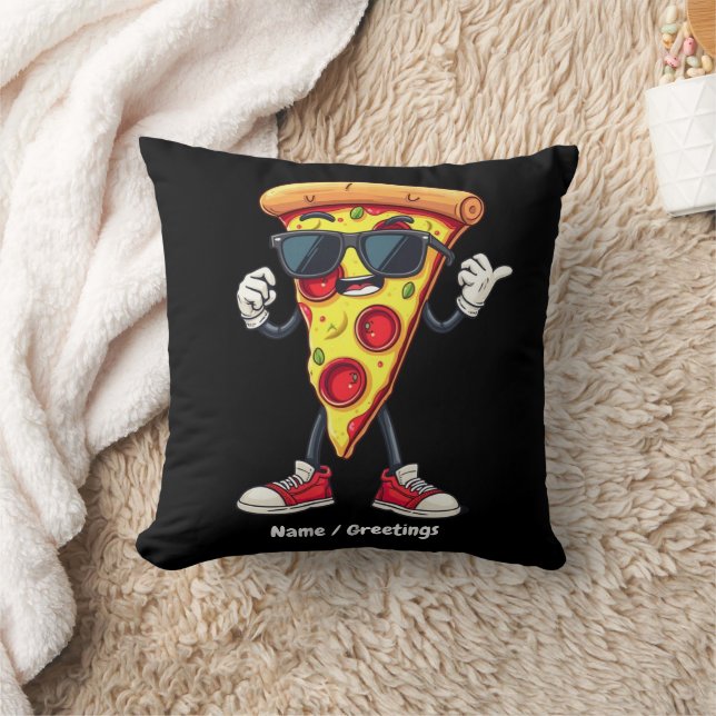 Dansande Pizzaskiva En Lekfull Och Läcker Design Kudde (Filt)