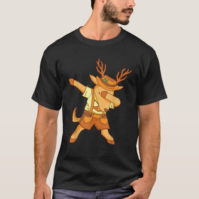 Dansande renar i bayersk kostym kläder Lede T Shirt (Framsida)