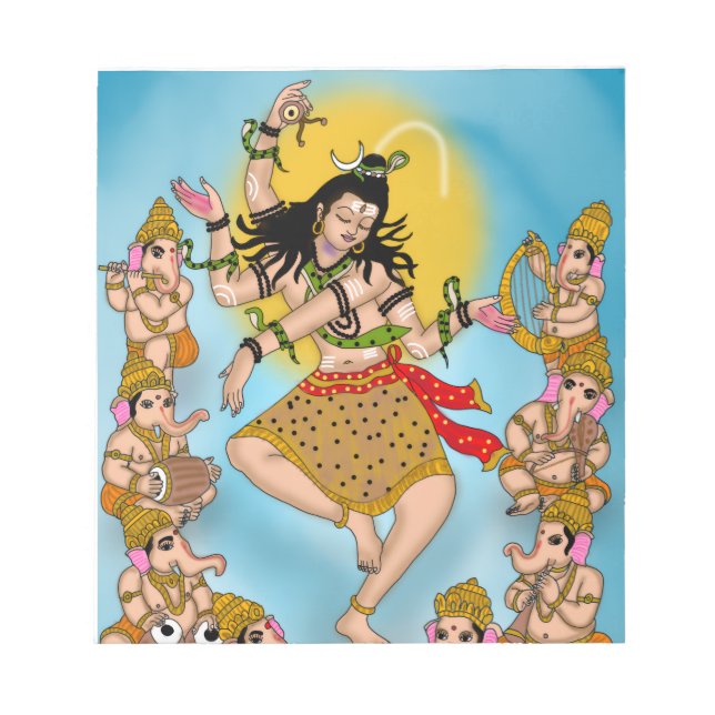 Dansande Shiva Notisblock Anteckningsblock (Framsida)