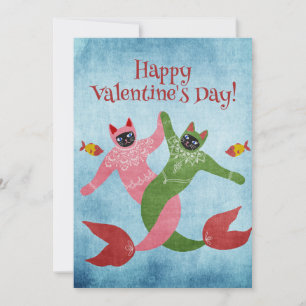 Dansande Sjöjungfru Valentinkort Julkort