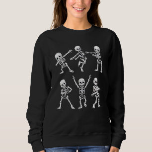 Dansande skelett dansutmaning pojkar flickor barn t shirt