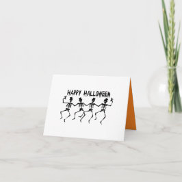 Dansande skelett Glädje Halloween vykort