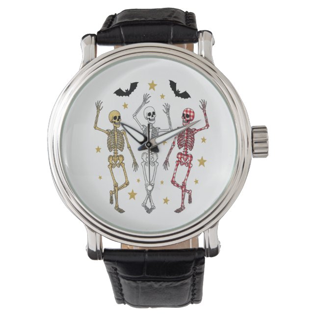 Dansande Skelett Halloween Armbandsur (Framsida)