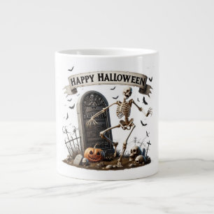 Dansande Skelett Halloween-design Jumbo Mugg