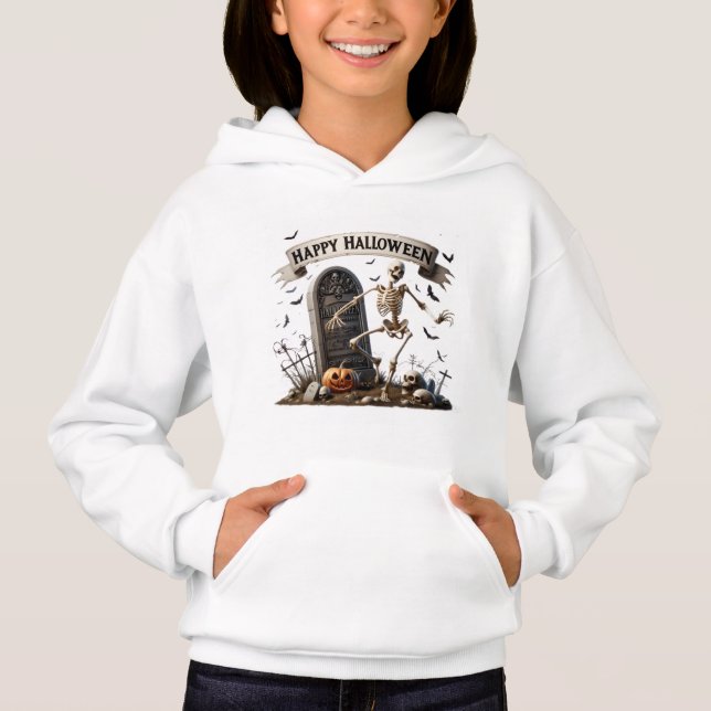 Dansande skelett Halloween-design T Shirt (Framsida)