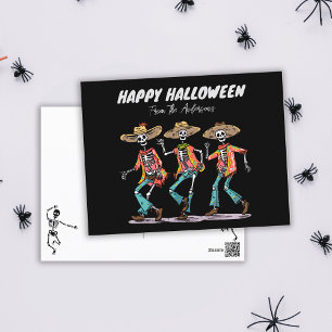Dansande skelett Halloween kuslig säsong Helg Vykort