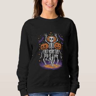 Dansande skelett Halloween-pumpa T Shirt