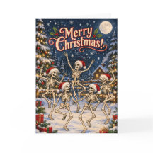 Dansande skelett julkort | God Jul