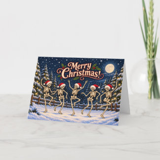 Dansande skelett julkort | God Jul Kort