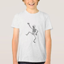 Dansande skelett Linjekonst T-shirt