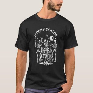 Dansande Skelett Skumma Säsongen Halloween Hallowe T Shirt