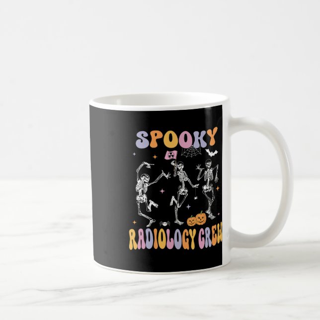 Dansande skelett spökradiologi besättning Röntgen  Kaffemugg (Höger)