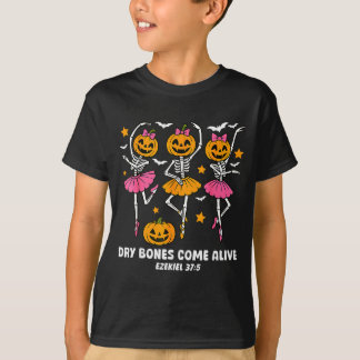 Dansande skelett Torra ben kommer till liv Kristna T Shirt