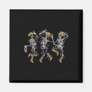 Dansande Skelett Tröja För Kvinnor. Cowboy Skelett Magnet