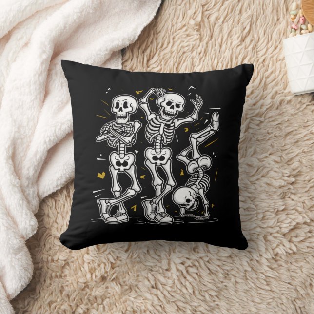 Dansande skelettdansutmaning Halloween  Kudde (Filt)