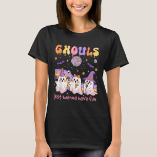 Dansande spök ghouls vill bara ha kul Halloween T Shirt