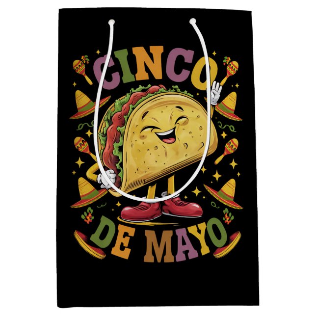 Dansande Taco Rolig Cinco De Mayo Fiesta Fest (Framsidan)