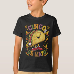 Dansande Taco Roligt Cinco De Mayo Fiesta Fest T Shirt