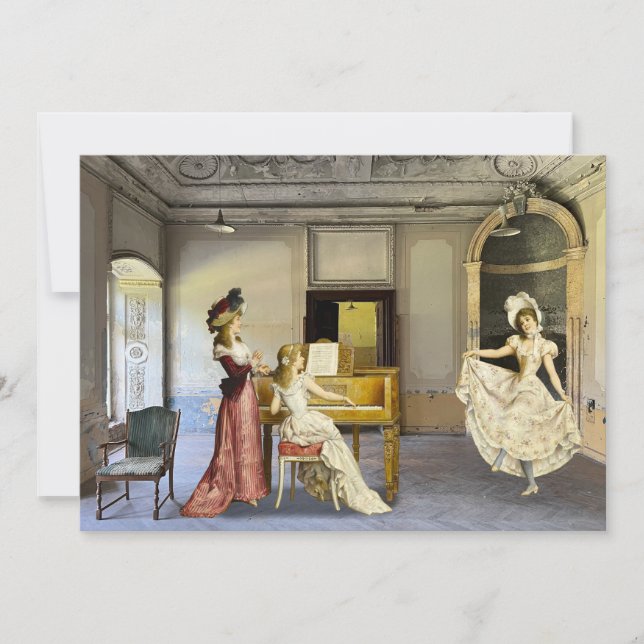 Dansande tjej Flat Högtidskort Julkort (Framsida)