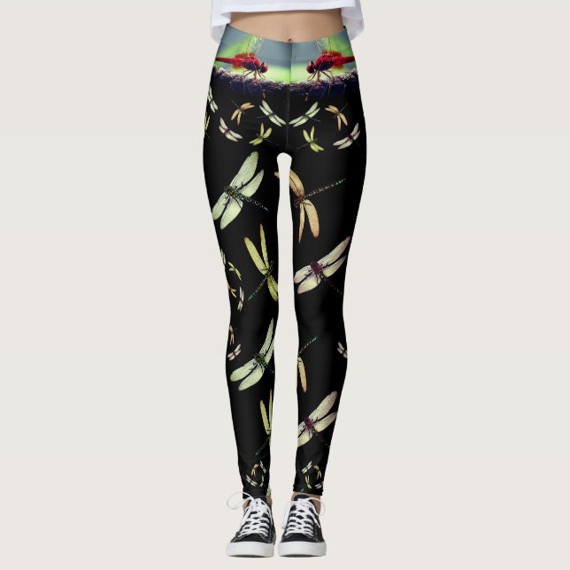 Dansande Trollslända Leggings (Framsida)