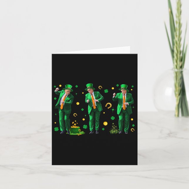 Dansande Trump St. Patrick's Day  Kort (Framsida)