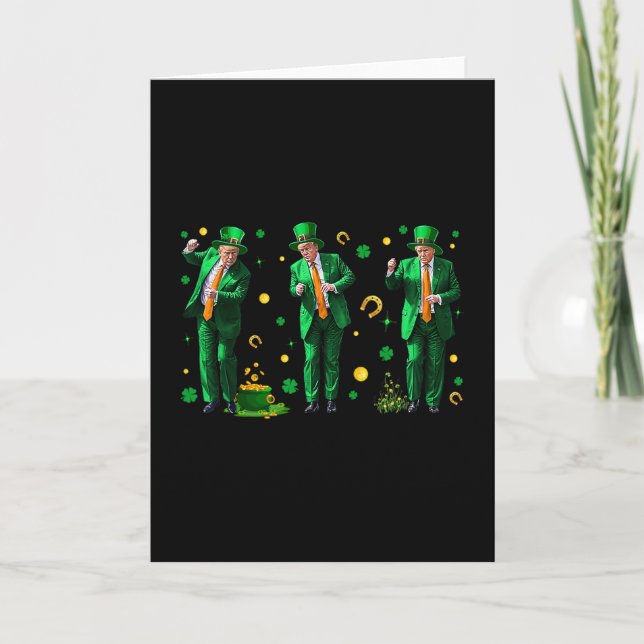 Dansande Trump St. Patrick's Day  Kort (Framsida)