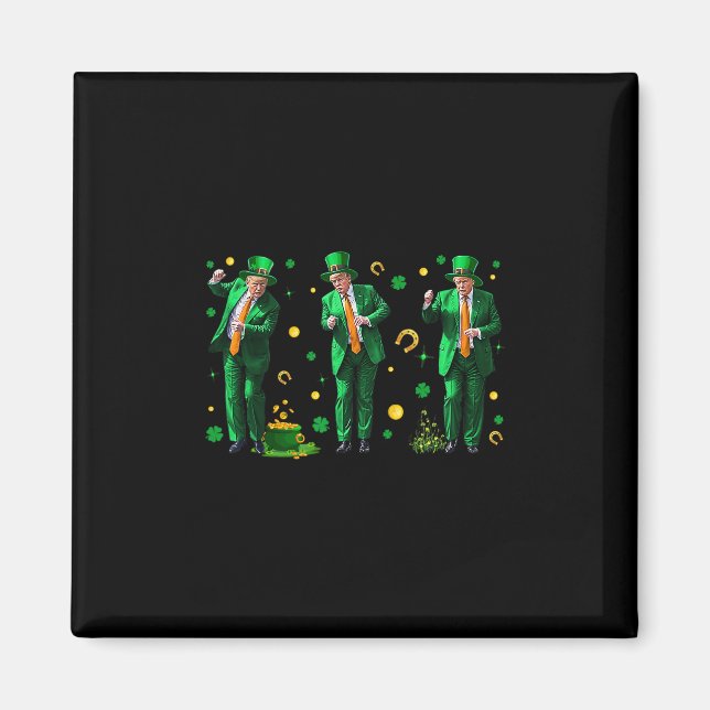 Dansande Trump St. Patrick's Day  Magnet (Framsidan)