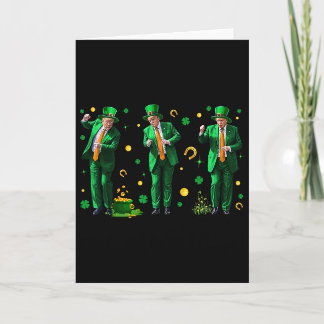 Dansande Trump St. Patrick's Day , Uni-vuxna, Svar Kort (Framsida)