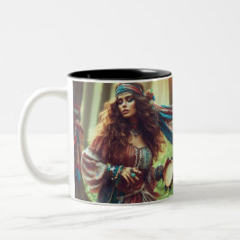 DANSANDE ZIGENARE Två-Tonad MUGG