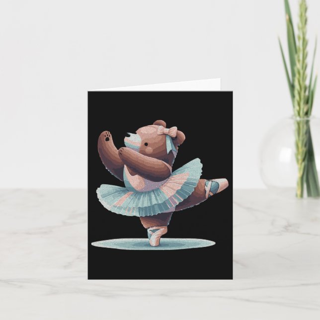 Dansar Bear Ballet Shoes Cute Bear Performing Bal Kort (Framsida)