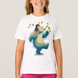 Dansar Bear med hörlurar T Shirt