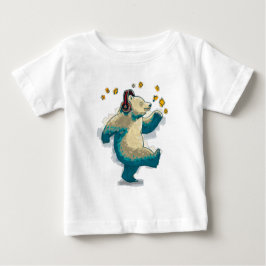 Dansar Bear med hörlurar T Shirt
