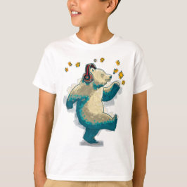 Dansar Bear med hörlurar T Shirt