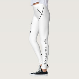 Dansar Dagen Mjuk Svart&Vit Minimal X Konst Leggings
