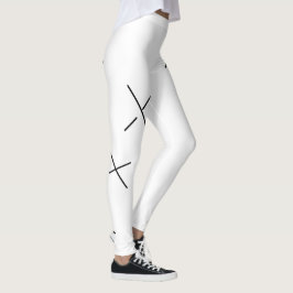 Dansar dagen mjuk svart&vit minimal X konst Leggings