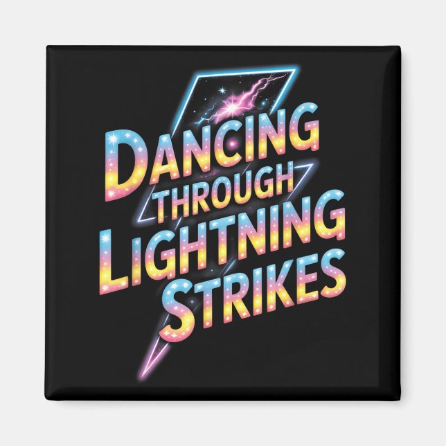 Dansar genom blixtnedslag Dansare Motiva Magnet (Framsidan)