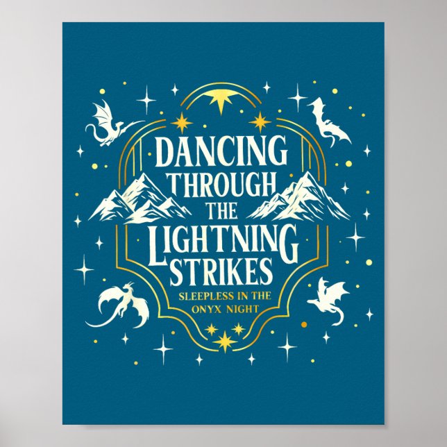 Dansar genom drakälskaren som träffas av blixten poster (Framsidan)
