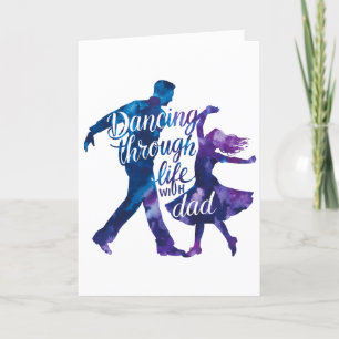 Dansar genom livet med pappa helgkort