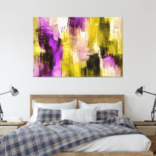 Dansar genom Violett Expressiv Modern Abstrakt Canvastryck
