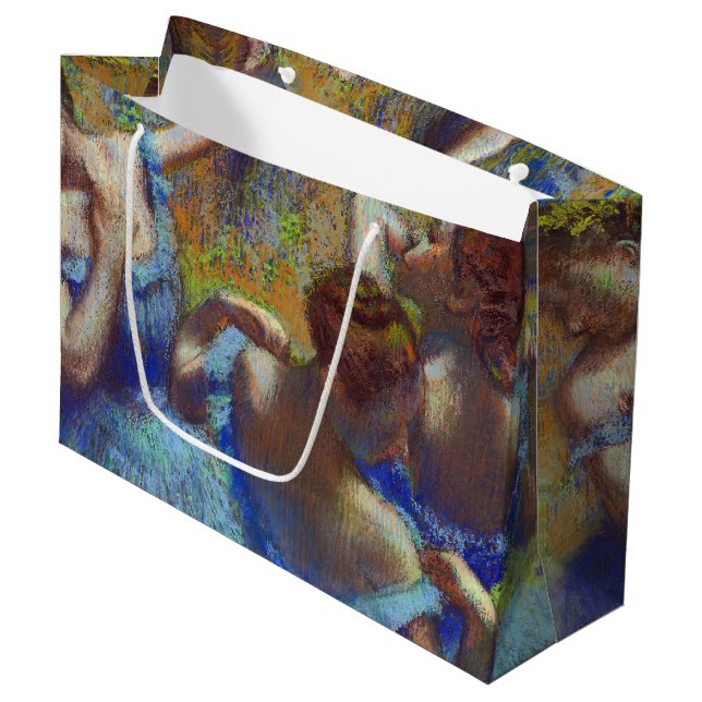 Dansar i blått, Edgar Degas Large Gift Bag (Framsidan Vinklad)