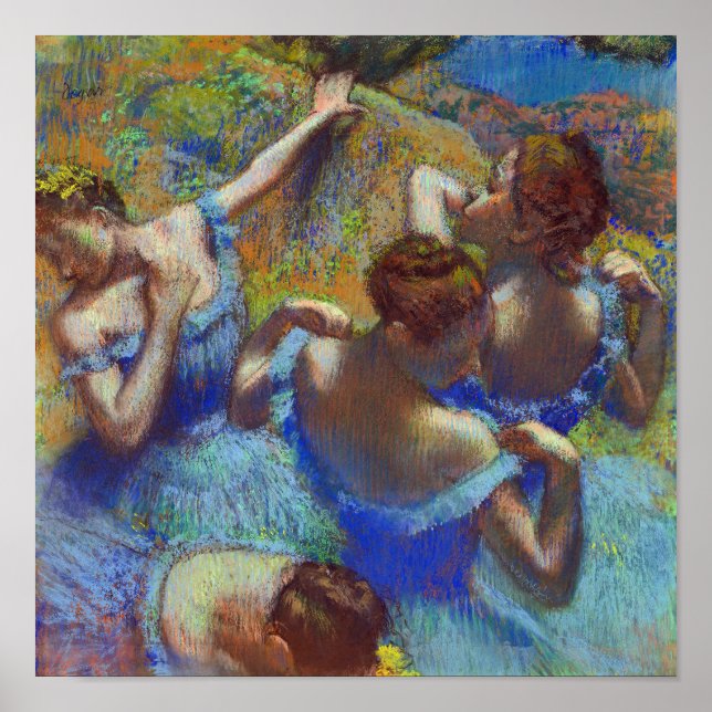 Dansar i blått, Edgar Degas Poster (Framsidan)
